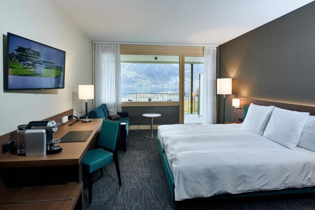 Belvedere Strandhotel Spiez Bagian luar foto
