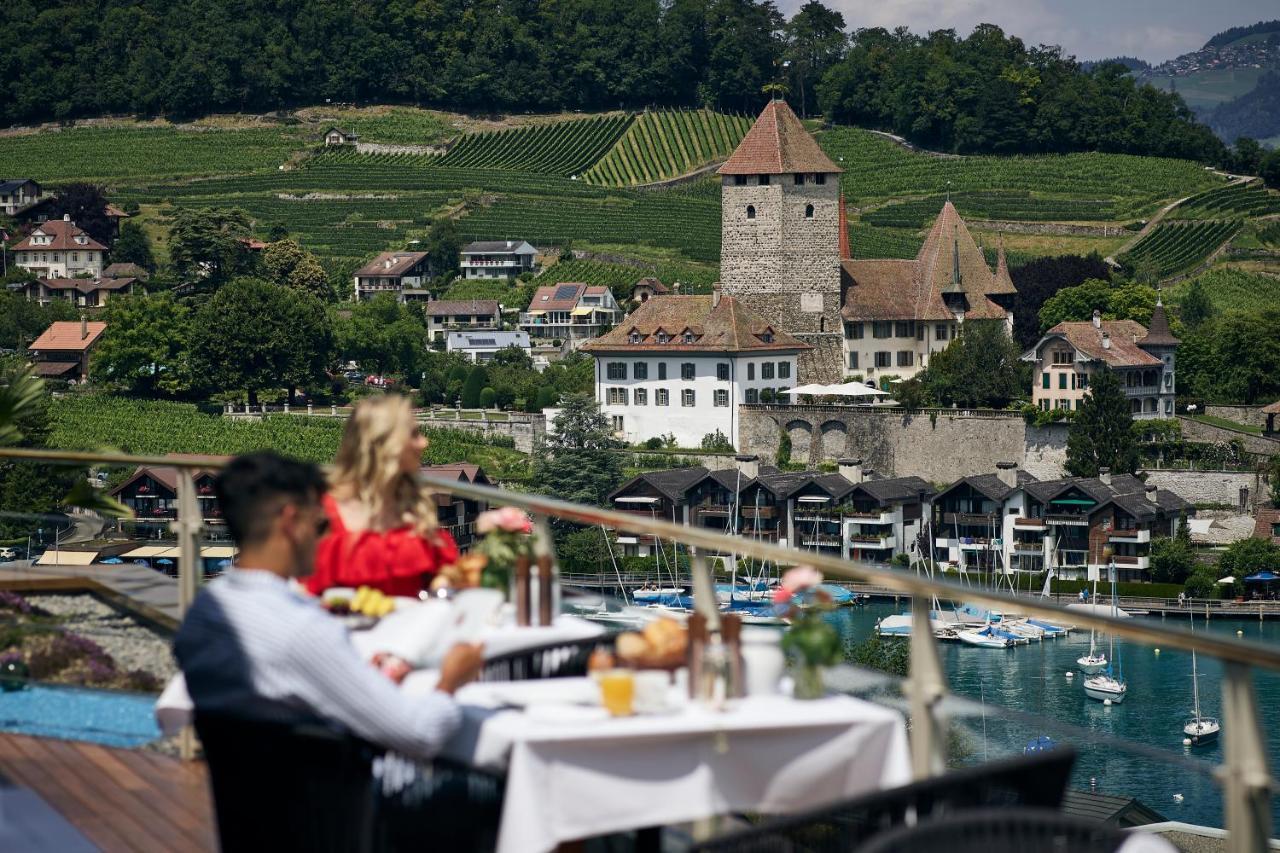 Belvedere Strandhotel Spiez Bagian luar foto
