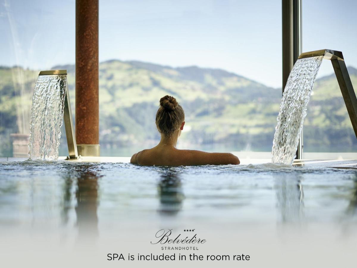 Belvedere Strandhotel Spiez Bagian luar foto